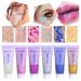 Fluorescent glitter 6 colors make -up glittering face glitter body glitter color change iridescent sequins chunky sequin glitter set for face nails eyes lips hair body