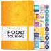 Clever Fox Food Journal - Daily Food Diary, Meal Planner to Track Calorie and Nutrient Intake, Stick to a Healthy Diet & Achieve Weight Loss Goals Amber Yellow A5 (5.8'' x 8.3'')