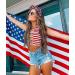 USA Patriotic Beaded Headband for Women - 4th of July American Flag Headpiece - Buy Online on GoSupps.com