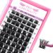 Cluster Lashes 72 Pcs Lash Clusters DIY Eyelash Extension Individual Cluster Eyelashes Tender Style Self-Application Fluffy Super Thin Band Reusable Soft & Comfortable(Tender-D-8-16mix) 8-16 mix Tender