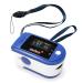 Pulse oximeter Pulox PO-200 Solo Blue Set with carrying strap in blue