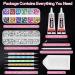 Mckanti B7000 Rhinestone Clear Glue and 2800Pcs Rhinestones Set | 13 Colors, 5 Sizes | Rhinestone Kit for Crafts, Nails, Shoes, Bags | Includes 50ml Glue, Dotting Pens, Tweezers, Wax Pencil, Tray - Buy Online on GoSupps.com