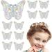 Butterfly Hair Clips Butterfly Clips Butterfly Hair Accessories | Silver & White Butterfly Clips Cute Hair Clip for Wedding Girls Travel Women - Buy Online on GoSupps.com