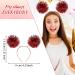 WLLHYF Foil Strips Pom Pom Headband Tinsel Fashion Headband Fluffy Ball Hair Loop Cosplay Hair Accessories for Women Girls Christmas Party Birthday Red - Buy Online on GoSupps.com
