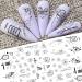 MxTimwan 10 Sheet Nail Ticker - Self-Adhesive Nail Art Stickers with White & Black Flowers | Perfect Nail Accessories for Women & Girls | Ideal Festival Gift - Buy Online on GoSupps.com