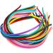 WILLBOND 24 Pieces Thin Satin Headband 5 mm Craft DIY Fabric Covered Ribbon Headbands Narrow Plain Headband for Girls and Women  24 Colors
