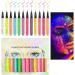 Liquid Eye Liner - Long Lasting Matte Liquid Eye Liner | 12 Colors UV Neon Liquid Eye Liner Set Festival Accessories Makeup Kit Pigmented Graphic Liners for Eye Makeup - Buy Online on GoSupps.com
