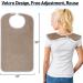 Pozico Adjustable Waterproof Bibs for Adults - 4 Pack Easy Clean with Crumb Catcher Unisex Terry Towel Protection for Seniors and Caregivers - Buy Online on GoSupps.com