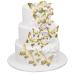Gyufise 36 Pack Gold Glitter 3D Butterfly Cupcake Toppers Hollow Butterfly Cake Decorations for Birthday Wedding Fairy Party Butterfly Wall Sticker Decal for Background Wall Decoration