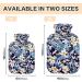 1L Heat Bottle with Soft Plush Cover | Discharge-Proof Screw Cap for Winter Sports & Outdoor Relief | Camo & Floral Design - Buy Online on GoSupps.com