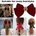 KASESSS 2 Velvet Hair Bow 2 Silky Satin Hair Bow Hair Bows for Women Girls Red Black Bow Hair Clip Vintage Bows for Hair Big Bowknot Hairpin Hair Bow Clip Solid Color French Barrette Hair Clip - Buy Online on GoSupps.com