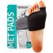 Brison Metatarsal Pads for Women and Men Ball of Foot Cushion - Gel Sleeves Cushions Pad - Fabric Soft Socks for Supports Feet Pain Relief - 2 Pairs L (Men 10-12 Women 11.5-13.5) Black Large