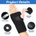 Carpal Tunnel Wrist Braces - Night Support Splint for Pain Relief, Breathable Black Hand Brace - Buy Online on GoSupps.com