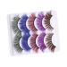 5 Pairs Colored False Eyelashes Fake Realistic Eyelashes Colored Fake Eyelashes False Eyelashes Halloween Colorful Fake Eyelashes Diy Fake Lashes 3d Natural Clothing Imitation