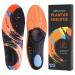Plantar Fasciitis Pain Relief Orthotic Insoles Full-Length Sports Inserts with Good Arch Support Ideal for Running Walking All-Day Standing No Trimming Easy to Use Full Size MEN5-5.5 | WOMEN7-7.5--(240mm) Black+orange
