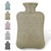 ANMIA Hot Water Bottle with Cover Hot Water Bottle for Menstrual Cramps Pain Relief 1.8L Rubber Hot Water Bottle with Cover (Dark Green) Dark Green With Cover