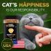 Happy Garden Cat Calming Treats with Hemp for Anxiety Relief - USA Made Calming Chews for Cats with Aggression, Grooming & Travel Anxiety - Buy Online on GoSupps.com