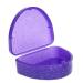 Slim Orthodontic Dental Case - Colour & Glitter Choices for Retainers Bleaching Trays Dentures & More (Glitter Purple)