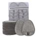 Kinhwa make -up removered pads reusable slurry pads washable bamboo microfiber abuse pads face super soft facial cleaning pads with laundry bag light gray light gray 13*10cm