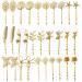 inSowni 30 Pack/15 Pairs Light Gold Retro Vintage Metal Bobby Pins Hair Clips Barrettes Accessories for Women Girls