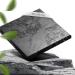 Puraja Schungit Platte 10x10 cm | Original Karelia Handicraft | Polished with Rounded Edges | Certified from Zazhoginskij Mine | Buy Now! - Buy Online on GoSupps.com