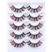 ALPHONSE Pink 15MM Fluffy Volume False Eyelashes - 5 Pairs Pack for Cosplay Costumes - Buy Online on GoSupps.com