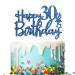 Tenhaisi Gilttery Navy Blue Happy 30th Birthday Cake Topper Cheers to 30 Birthday Party Decoration for Men or Women Adults Party Decoration