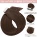 Silk-co Tape-In Real Hair Extensions Brown 40 Pieces Real Hair Tape Extensions Remy Tape Glue Extensions Skin Weft 80 g No. 04 Chocolate Brown 35 cm - Buy Online on GoSupps.com