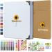 Vienrose Photo Album Scrapbook 60 Pages Hardcover 8.5 x 11 Inch with DIY Scrapbooking Kit 3 Rings White Paper Scrapbook for Lover Friends Kids Anniversary Wedding Gift 8.5'' x 11'' White