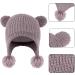 KAKU NANU Toddler Winter Hat with Double Pom Pom | Fleece Lined Beanie for Baby Boys and Girls 1-2 Years - Dark Purple - Buy Online on GoSupps.com
