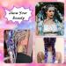 Rainbow Ponytail Hair Extensions 27.5 Inch 100g Coloured Hair Extensions for Braiding Coloured Glitter Straight Synthetic Hair Extensions for Women Girls Hair Accessories (Purple Blue Purple) - Buy Online on GoSupps.com