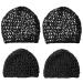 Black Mesh Crochet Hair Net Snood for Women - Sleep Cap & Hair Accessory - Buy Online on GoSupps.com