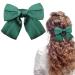 Bow Hair Clip Duckbill Clip Hair Bows for Women Big Bowknot Hairpin French Hair Clips with Ribbon Solid Color Hair Barrette Clips Soft Satin Silky Hair Bows for Women Girls(dark green-1pc)