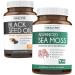 Black Seed Oil & Irish Sea Moss (1-Month Supply) - Wellness Duo Bundle of Black Seed Oil (60 Capsules) Cold-Pressed Nigella Sativa & Irish Sea Moss (60 Capsules) with Bioperine and Bladderwrack