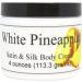 Eclectic Lady White Pineapple Satin and Silk Cream Body Cream Body Lotion 4 oz - Shea Butter Aloe Silk Amino Acids Vitamin E Phthalate-Free Handcrafted in USA - Perfect For Women 4 Ounce (Pack of 1)