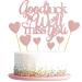 Elicola We Will Miss You Good Luck Cake Toppers Glitter We Will Miss You Cake Topper for Job Change Retirement Graduation Party Cake Decorations