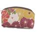 Small makeup pocket for women girls (retro flower/blue) Made in Japan cotton tearing lock pocket Japanese cosmetic bag make -up bags small