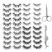 Yinettech 20 pairs of self-adhesive false eyelashes with scissors and tweezers 4 styles 3D soft natural eyelashes for girls women make-up