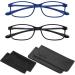 PROFLEX BluOptix Blue Light Blocking Computer Screen Reading Glasses - Lightweight, Flexible, Scratch Resistant - Unisex - Dioptres 0.0-4.0 - Black & Blue - Buy Online on GoSupps.com