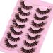 JIMIRE 6D Volume Mink Lashes - Fluffy Cat Eye Wispy False Eyelashes 7 Pairs Pack 18MM - Buy Online on GoSupps.com