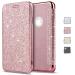 KOUYI for iPhone 11 Case Glitter Bling Sparkly Ultra-Slim PU Leather Folio Flip Case Sloy & Bling Soft TPU Back Cover Case For iPhone 11 6.1 Inches (Pink) iPhone 11 Pink