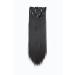 SWACC Women 22 Straight Full Head 7Pcs Synthetic Hair Extensions, Heat Resistant Clip-Ins (1B-Off Black) - Buy Online on GoSupps.com