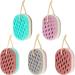 5 Pieces Soft Bath Sponge Gentle Soothing Body Sponge Natural Fiber Exfoliating Shower Sponge for Women Men Kids  Random Color  Oval Shape