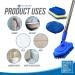 Bathroom Tile Cleaner Brush - Long Handled Scrubber with Replaceable Bristles and Microfibre Pad - Buy Online on GoSupps.com