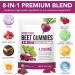 CSDLQNF Beet Root Gummies 4000mg - 8-in-1 Heart & Circulation Support Supplement - High Potency Beet Chews with Beetroot Grape Seed CoQ10 Vitamin C & B12 - Mixed Berry Flavor Vegan 90 Count - Buy Online on GoSupps.com