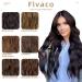 Flvaco 20 Inch Dark Brown Synthetic Clip In Hair Extensions - 6PCS Long Wavy Hairpieces for Women | Thick Double Weft Full Head Extensions (230G) - Buy Online on GoSupps.com
