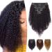 Rich Choices Clip in Extensions Real Hair Afro Kinky Curly Double Tress Hair extensions 35cm - 110 grams 8PCs 18Clips thick #1b natural black 35 cm - 110 g #1b natural black (kinky curly)
