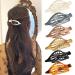 French Concord Hair Clips Claw - 6Pcs Side Slid Flat Hair Clips for Volume Strong Hold No Slip Grip Hair Claw Clips for Women Girls Thick Thin Hair (Transparent/solid color(Large  4.7 inches))