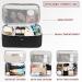AMOIGEE Large Double Layer Travel Makeup Bag Organizer - Black - Buy Online on GoSupps.com