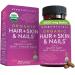 Viva Naturals Organic Hair Skin and Nails Vitamins for Women with Biotin - 120 Tablets